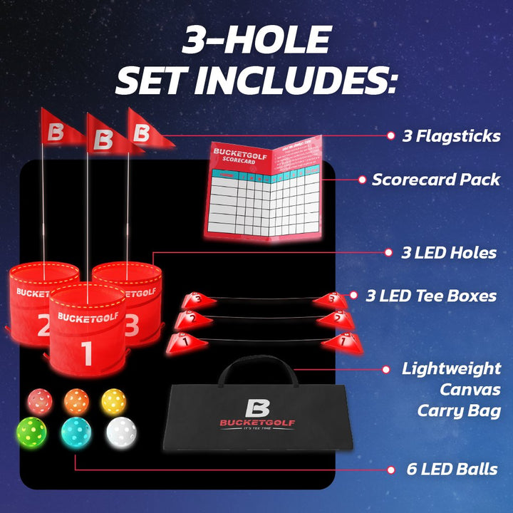 Bucketgolf GLOW Starter (3) - Elevate Sports LLC